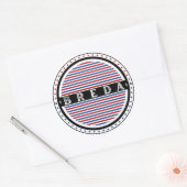 Breda City Pride Emblem – Dutch Identity Ronde Sticker (Envelop)