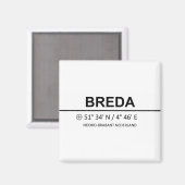 Breda Coordinaten - Breda Coordinates Magneet (Voorkant / Achterkant)