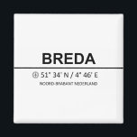 Breda Coordinaten - Breda Coordinates Magneet<br><div class="desc">Breda Coordinaten - Breda Coordinates</div>