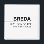 Breda Coordinaten - Breda Coordinates Magneet<br><div class="desc">Breda Coordinaten - Breda Coordinates</div>