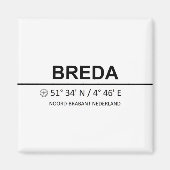 Breda Coordinaten - Breda Coordinates Magneet (Voorkant)