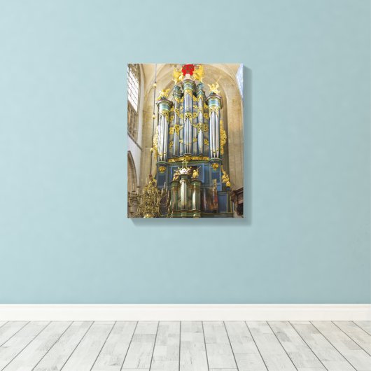 Breda Grote Kerk organ Canvas Afdruk (Insitu (Houten vloer))