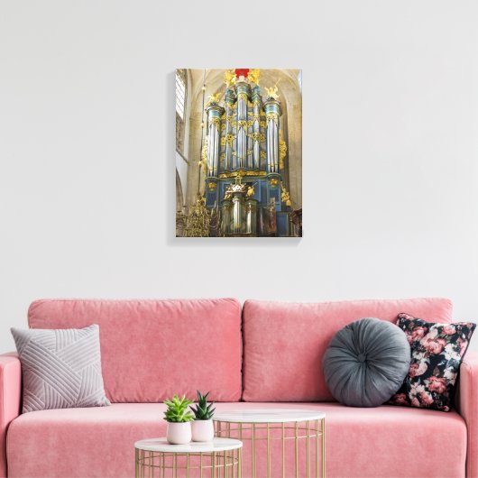 Breda Grote Kerk organ Canvas Afdruk (Insitu (Woonkamer))