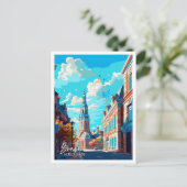 Breda Nederland Kunst vintage reisillustratie Briefkaart (Staand voorkant)