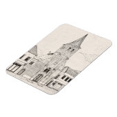 Breda Nederlandse Vintage Architectuur Schets Kuns Magneet (Linkerzijde)