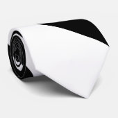 Brede band Universiteit van Zwart-wit Stropdas (Opgerold)