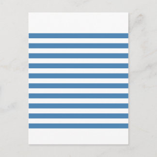 Brede bandstaal - wit en staal blauw briefkaart