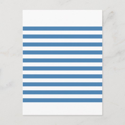 Brede bandstaal - wit en staal blauw briefkaart (Voorkant)