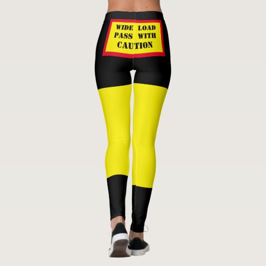 Brede belastingpas met voorzichtigheid leggings (Achterkant)