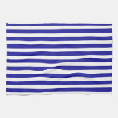 Brede Blauwe Witte Strepen Theedoek (Horizontaal)