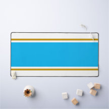 Brede Bold Bright Sky Blue Racing Stripes op Wit