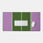 Brede bos groene verticale strepen op lavendel bureaumat (Keyboard & Muis)