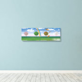 Brede canvas print vier seizoenen digitale kunst (Insitu (Houten vloer))