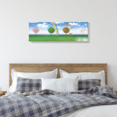 Brede canvas print vier seizoenen digitale kunst (Insitu (Slaapkamer))