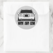 Brede en Lage centrum pet decal Ronde Sticker (Tas)