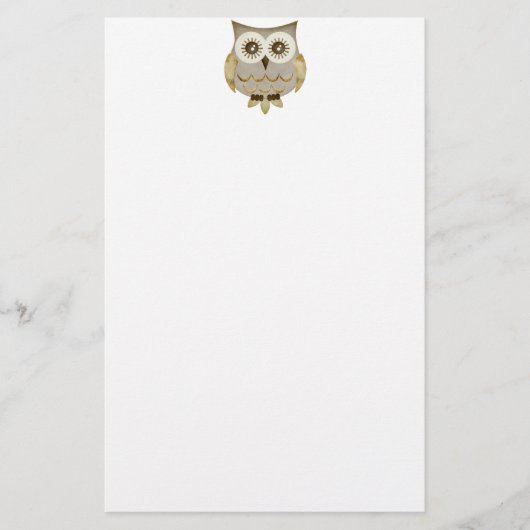 Brede Eyes Owl Stationery Briefpapier (Voorkant)