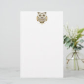 Brede Eyes Owl Stationery Briefpapier (Staand voorkant)