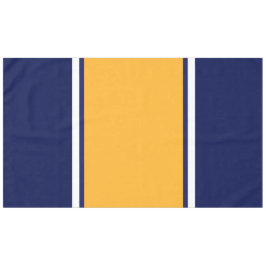 Brede Gouden Gele Witte Racing Stripes op Marine Tafelkleed