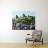 Brede hoek van de vuurtoren van Huron Island Wandkleed (In Situ (horizontaal))