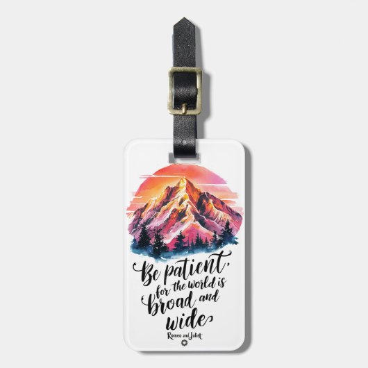 Brede horizon - Chic Modern Vibrant Bagagelabel (Voorkant verticaal)