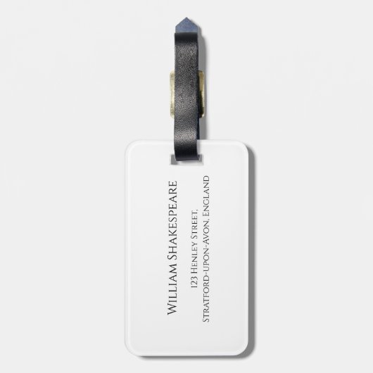 Brede horizon - Chic Modern Vibrant Bagagelabel (Achterkant verticaal)