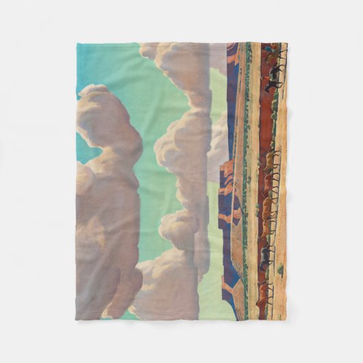Brede landen van de Navajo door Maynard Dixon Fleece Deken (Voorkant)