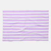 Brede lavendel witte strepen theedoek (Horizontaal)