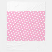 Brede Leuke Chique Pastel Roze Witte Strepen Polka Fleece Deken (Voorkant)