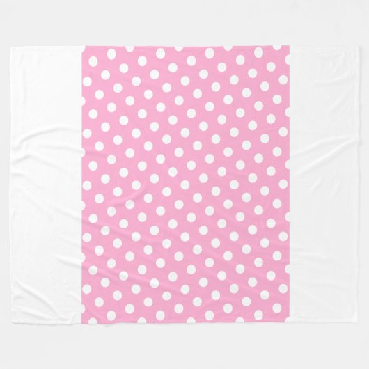 Brede Leuke Chique Pastel Roze Witte Strepen Polka Fleece Deken (Voorkant (Horizontaal))