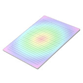 Brede lijnen op de Waterverf van pasteelregenboog Notitieblok (Schuin)