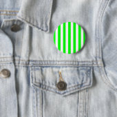 Brede limoen strepen ronde button 5,7 cm (In situ)