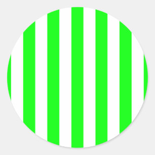 Brede limoen strepen ronde sticker