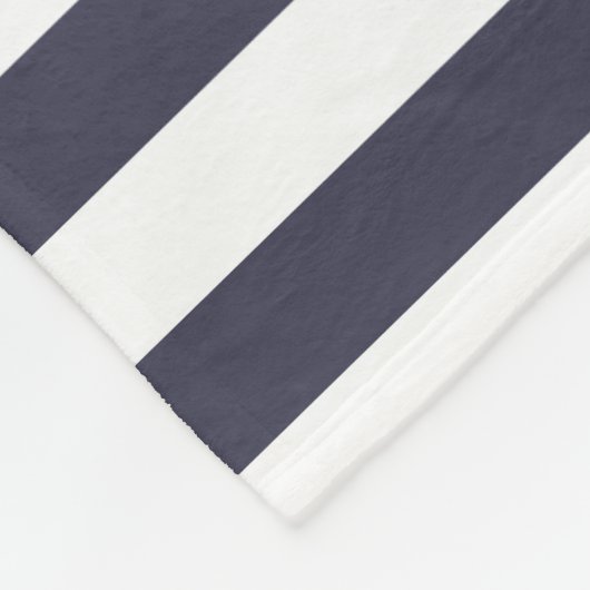 Brede marine Blue Horizontal Stripes Red Name Dais Fleece Deken (Hoek)