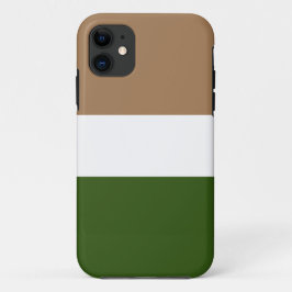 Brede Mocha Bruin Witte Jager Groene Strepen Case-Mate iPhone Case