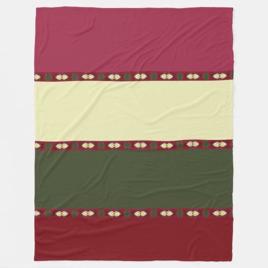 Brede moderne streep fleece deken (Voorkant)