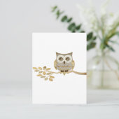 Brede ogen Owl in bomen Briefkaart (Staand voorkant)