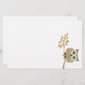 Brede ogen Owl in boomkraam Briefpapier (Voorkant / Achterkant)