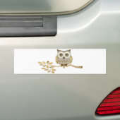 Brede ogen Owl in de Bumpersticker van de bomen (Op auto)