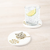 Brede ogen Owl in het Onderzetter van de bomen (Zijkant)