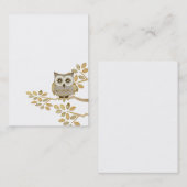 Brede ogen Owl in het Visitekaartje van de bomen (Voorkant / Achterkant)