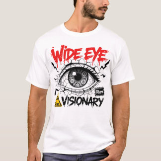 Brede Oog Visioen Ruw Straatkleding Grafisch T-shirt