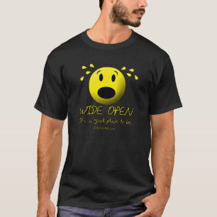 Brede open motorfiets Donkere teelroos T-shirt