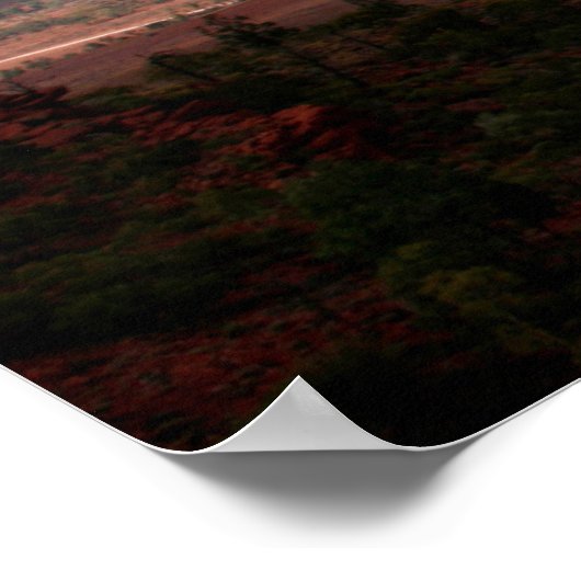 Brede open ruimte in de Australische outback Poster (Hoek)