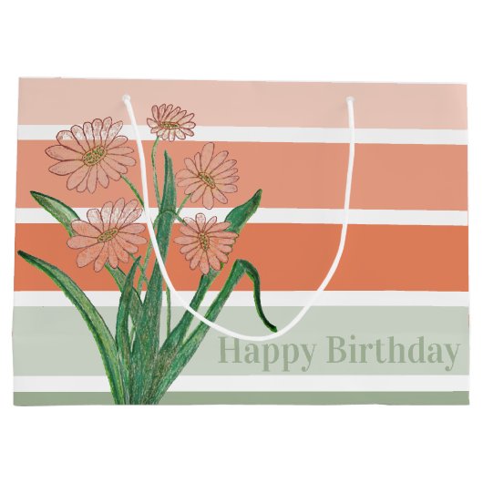 Brede pastelstreep groot cadeauzakje (Achterkant)