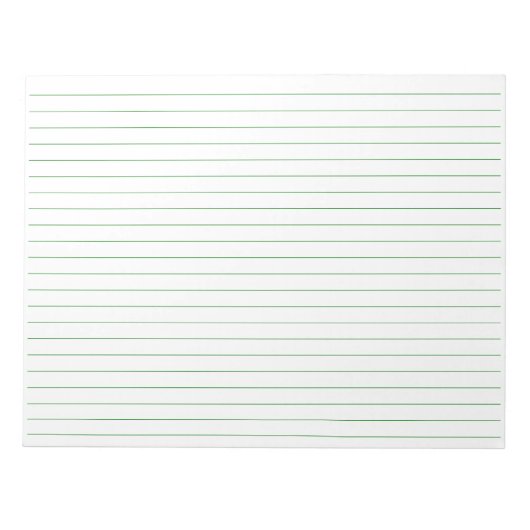 Brede regel Groen Gelijnd papier Landschap Oriënta Notitieblok (Voorkant)