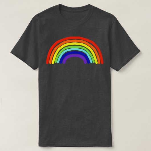 Brede regenbogen t-shirt (Design voorkant)
