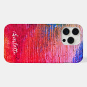 Brede slag met Monogramnaam iPhone Hoesje (Achterkant horizontaal)