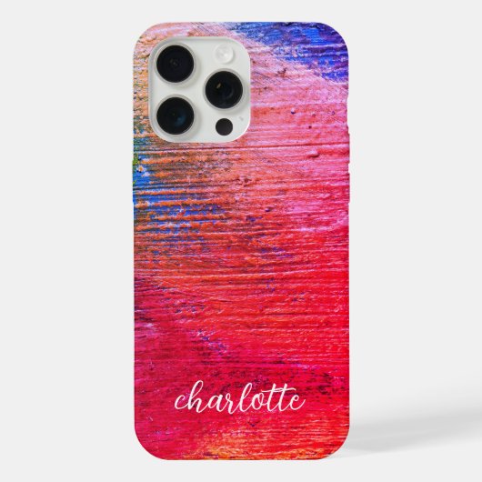Brede slag met Monogramnaam iPhone Hoesje (Achterkant)