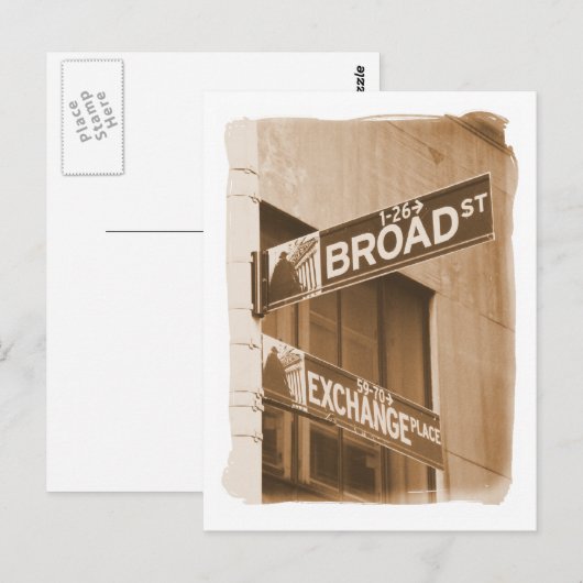 Brede St. Exchange-plaats Briefkaart (Voorkant / Achterkant)