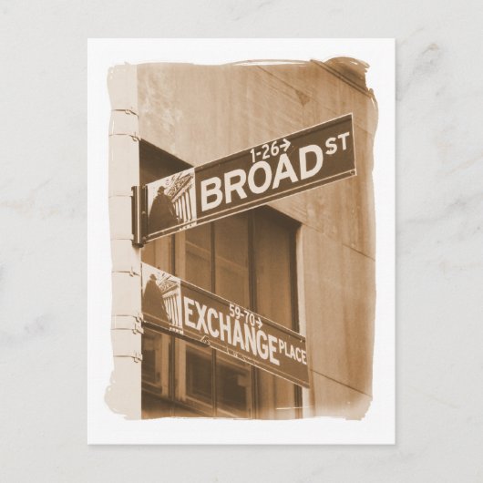 Brede St. Exchange-plaats Briefkaart (Voorkant)